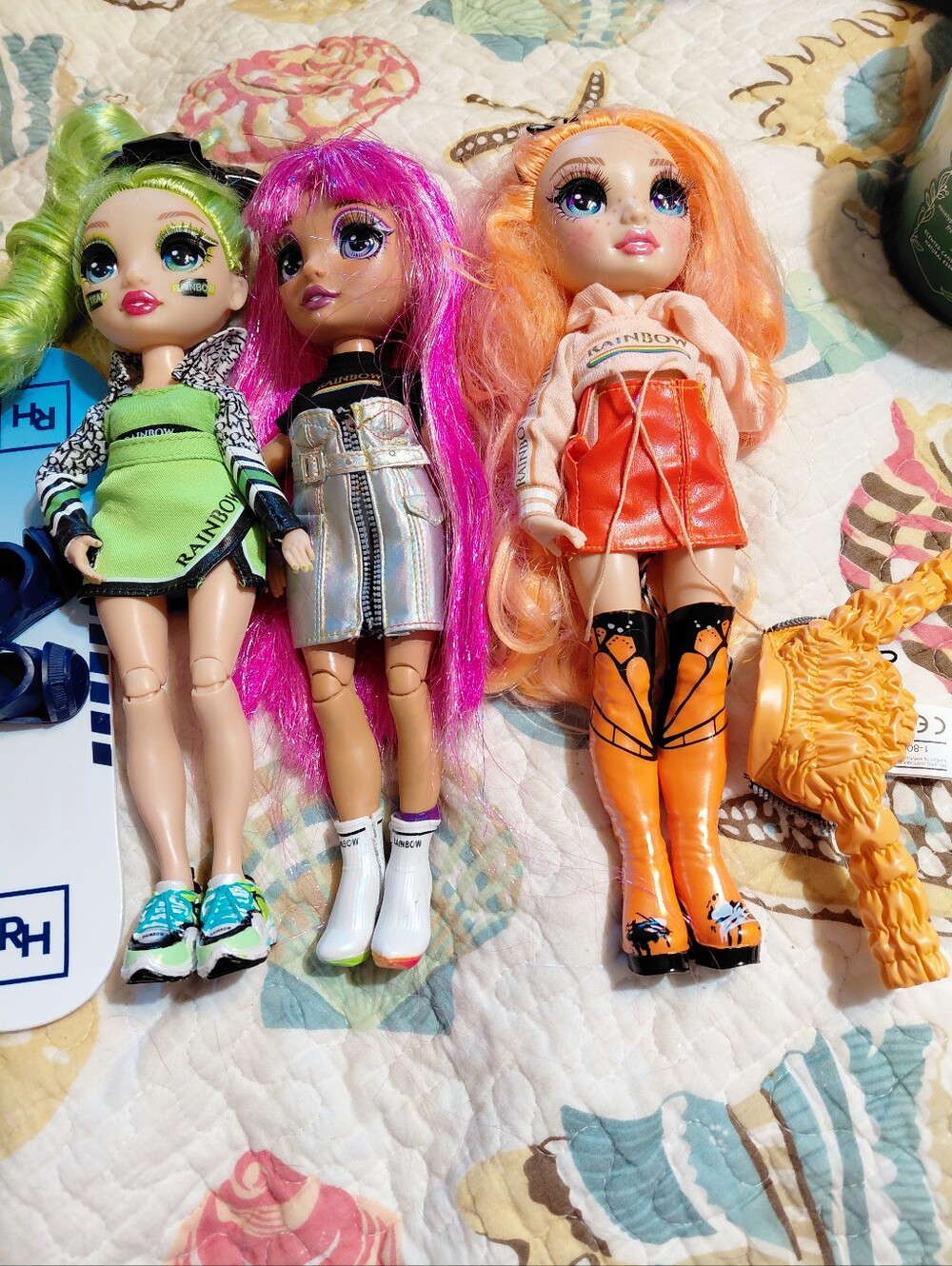 Rainbow High Dolls lot of 3 Jade Poppy Avery EUC